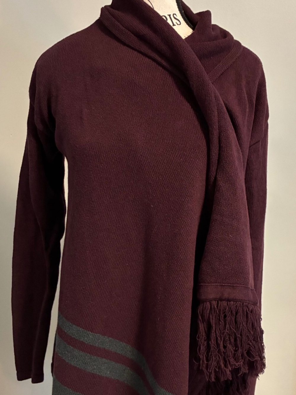 CABI Women's Burgundy Maroon Cotton One Button Cardigan Casual Career Size XS